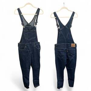 Levi's Women's Dark Wash Skinny Denim Bib Overalls